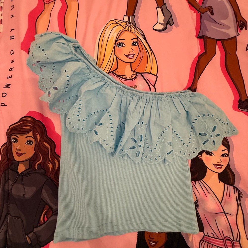 Zara girl One-Shoulder Ruffle Top - Picture 5 of 5